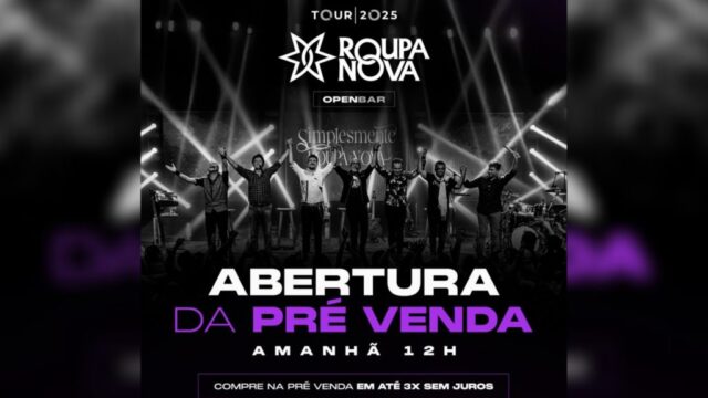 Roupa Nova traz turnê “4 Décadas de Sucesso” a Catalão; pré-venda começa nesta terça-feira (2)