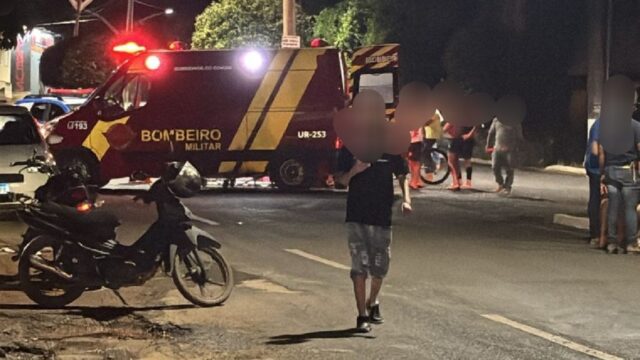Adolescente é atropelada por motociclista em avenida de Ouvidor e ambos ficam feridos