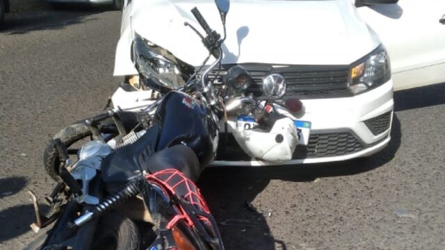 Motociclista fica gravemente ferido em colisão frontal no bairro Jardim Brasília, em Catalão