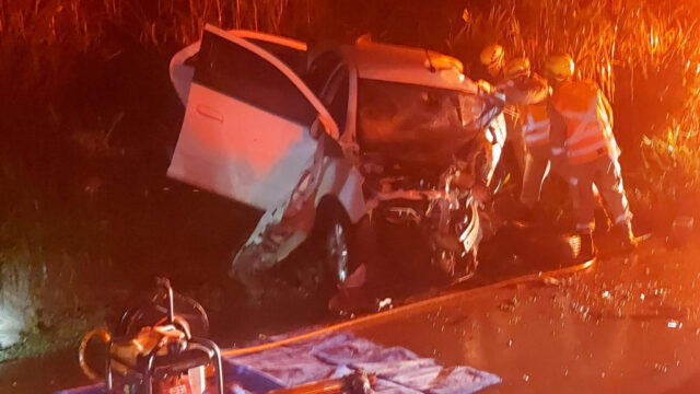 Colisão entre carreta e carro deixa um morto e três feridos na GO-010, entre Leopoldo de Bulhões e Vianópolis