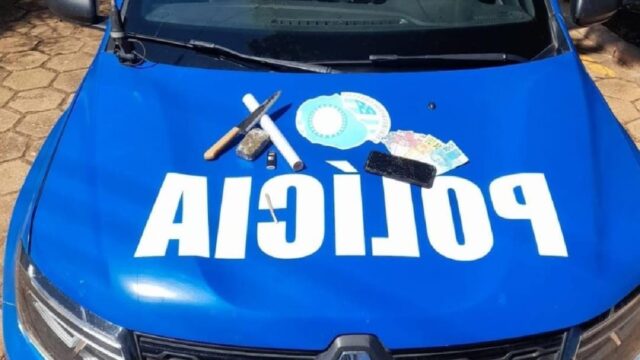 Homem é detido por tráfico de drogas em distrito de Catalão; outro é conduzido por uso
