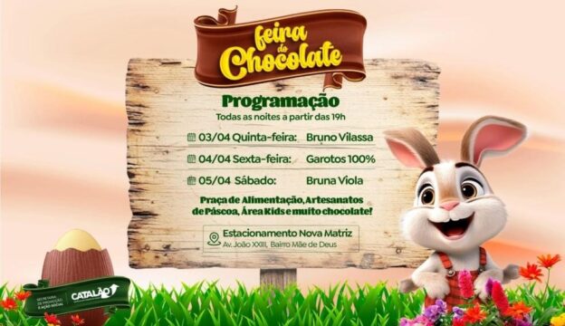 Feira do Chocolate retorna a Catalão com atrações musicais e diversão para toda a família