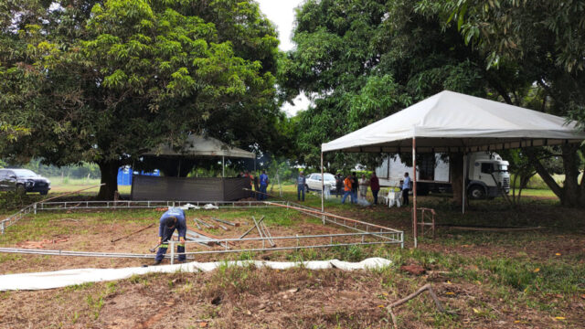 Prefeitura monta ponto de apoio para romeiros em Santo Antônio do Rio Verde, distrito de Catalão