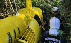 Helicóptero faz pouso forçado em área verde de Pirenópolis; ninguém se feriu Helicóptero faz pouso forçado em área verde de Pirenópolis; ninguém se feriu