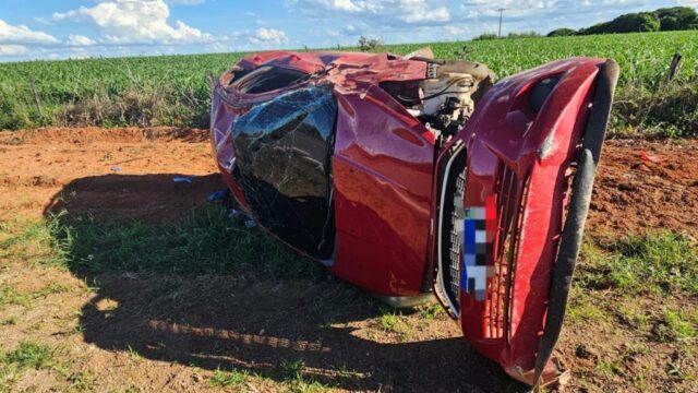 Acidente na GO-330 é registrado próximo à Fazenda Ponderosa, entre Ouvidor e Três Ranchos