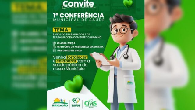 Marzagão realiza 1ª Conferência Municipal de Saúde com foco na proteção dos trabalhadores
