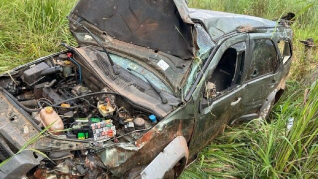 Capotamento é registrado na GO-139 entre Caldas Novas e Marzagão