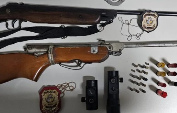 Homem é preso em flagrante em Vianópolis por posse ilegal de armas e munições na zona rural