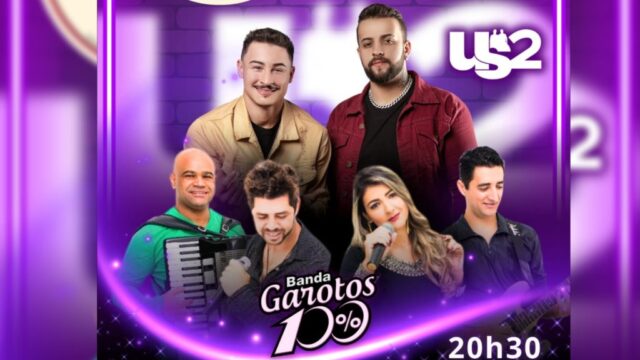 Garotos 100% e US2 agitam o Ranchão da Festa do Rosário nesta sexta em Ouvidor