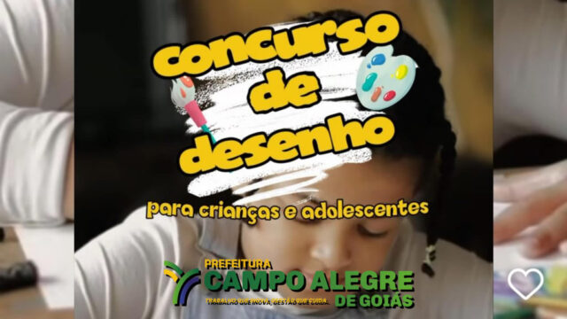 Prefeitura de Campo Alegre de Goiás lança 1º Concurso de Desenho Cultural para alunos da rede pública