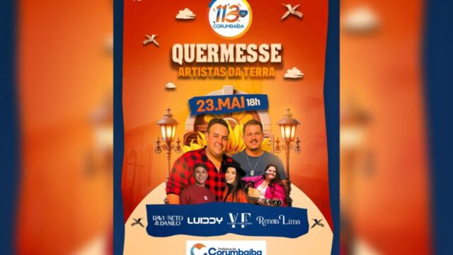 Corumbaíba celebra aniversário com quermesse e show de artistas locais nesta sexta-feira (23)