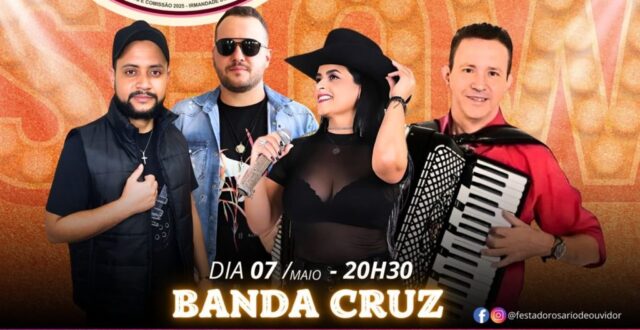 Banda Cruz anima o Ranchão da Festa do Rosário em Ouvidor nesta quarta-feira (07)