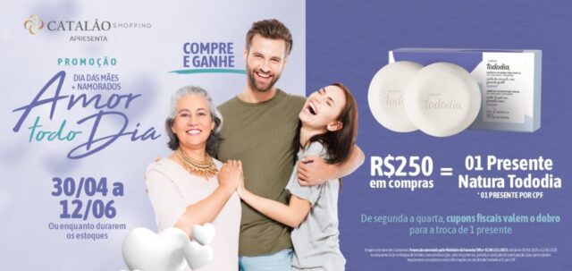 Campanha de Mães e Namorados do Catalão Shopping celebra o amor com presente exclusivo da Natura