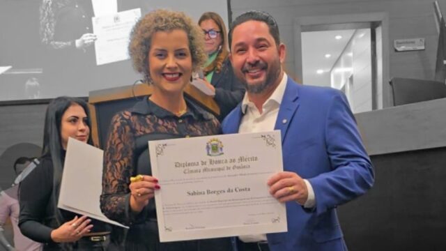 Enfermeira Sabina Borges é homenageada na Câmara Municipal de Goiânia por 20 anos de dedicação à saúde pública