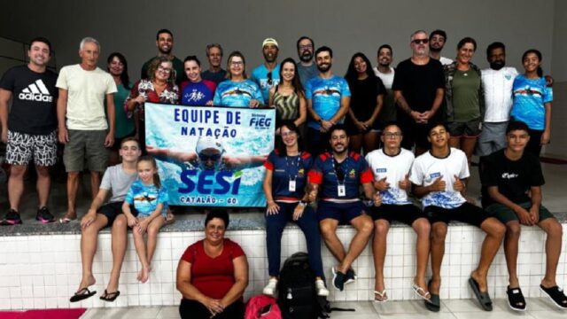 Equipe de Catalão conquista 27 medalhas e 3º lugar geral na 2ª Etapa da Copa Sesi de Natação 2025