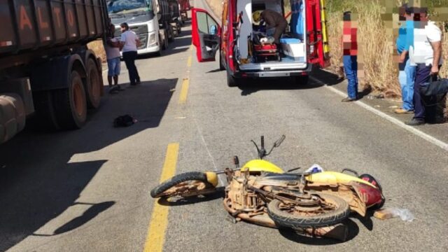 Motociclista fica gravemente ferido após queda na GO-213, em Ipameri