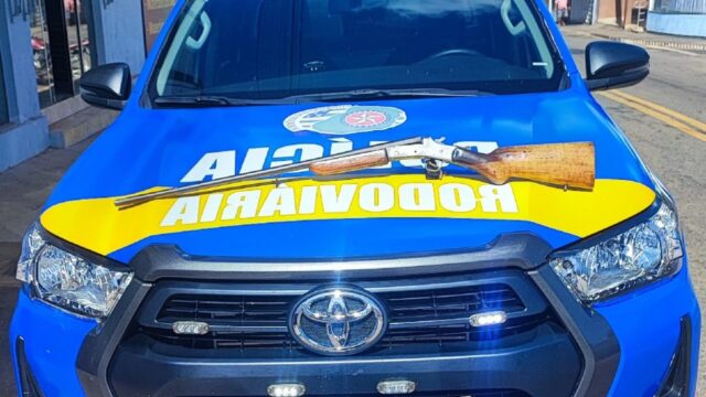 Polícia Rodoviária apreende arma após denúncia de ameaça na GO-210, em Nova Aurora