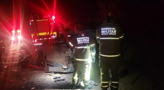 Colisão entre ônibus e caminhonete deixa um morto na MGC-455 em Uberlândia