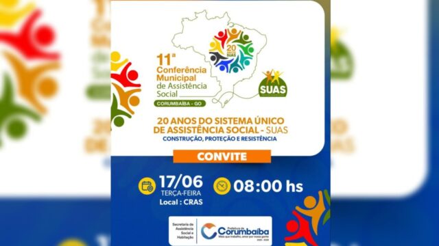 Corumbaíba realiza 11ª Conferência Municipal de Assistência Social no dia 17 de junho