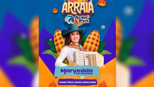 Maryedda Fernandes comanda o Arraiá do Acqua Park nesta sexta-feira (20) em Três Ranchos