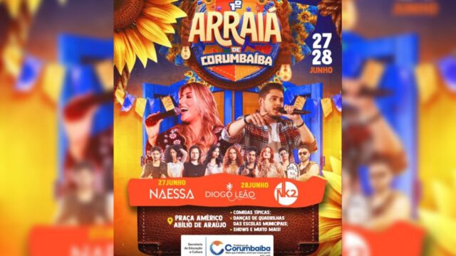 Corumbaíba realiza seu 1º Arraiá com shows, quadrilhas e comidas típicas nos dias 27 e 28 de junho