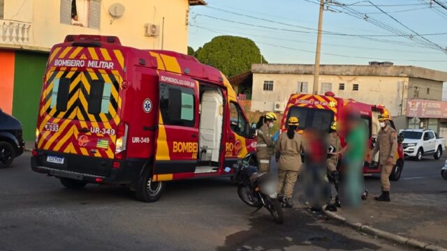 Colisão entre carro e moto no bairro JK deixa uma pessoa ferida em Catalão