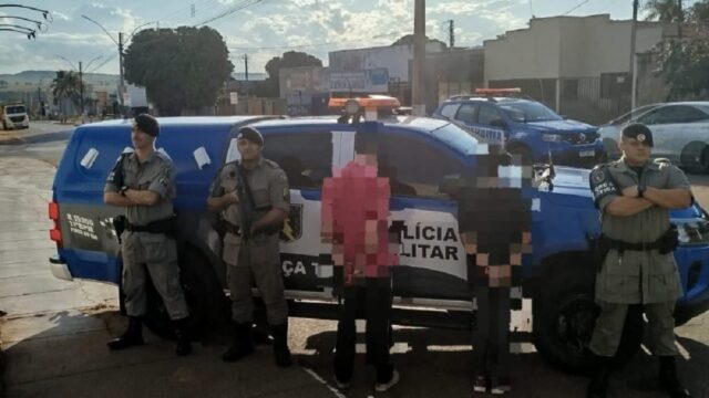 Casal é preso por tráfico de drogas em Orizona após denúncia anônima