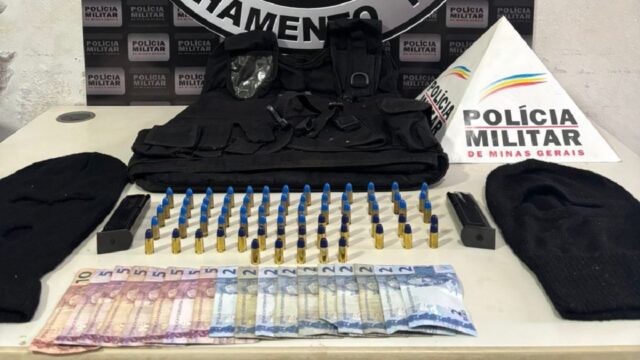 Homem é preso com munições de uso restrito, colete balístico e balaclavas em Araguari