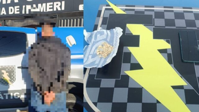 Homem é preso por tráfico de drogas durante cumprimento de mandado em Ipameri; suspeito tentou engolir porção de crack ao ser abordado