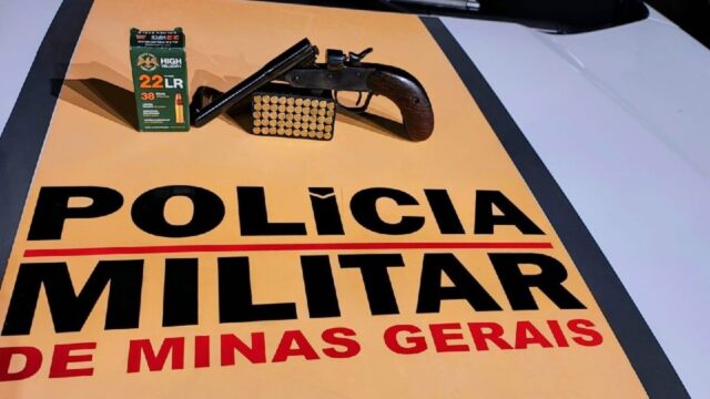 Homem é preso por porte ilegal de arma de fogo após perseguição policial na MG-223, em Araguari