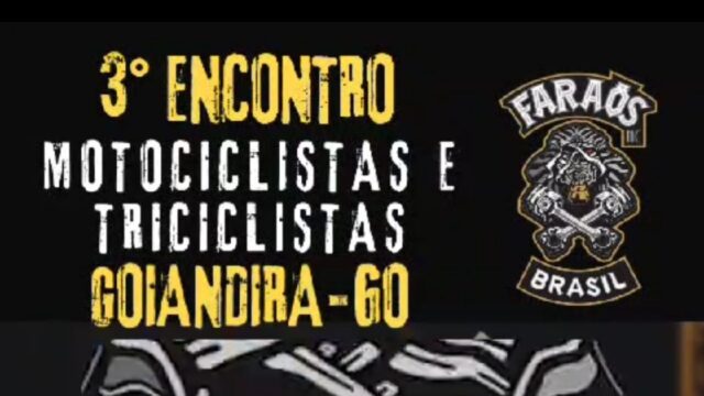 3º Encontro de Motociclistas e Triciclistas promete agitar Goiandira com rock, solidariedade e adrenalina