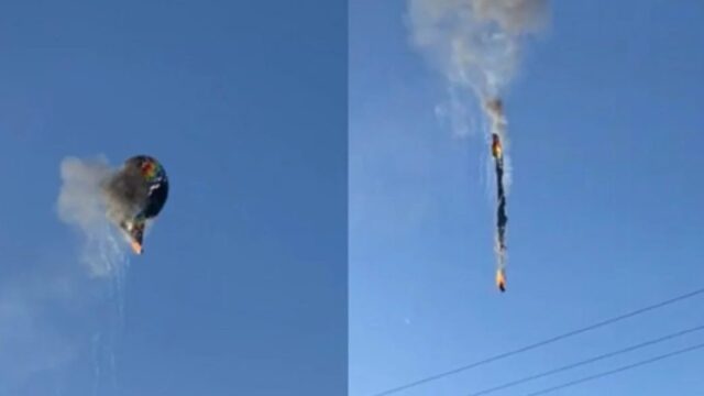 Vídeo: Balão com 22 pessoas pega fogo e cai em Praia Grande; bombeiros confirmam mortos