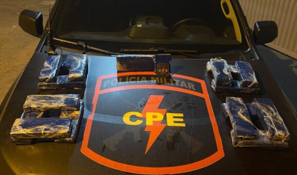 CPE apreende 10 kg de maconha e prende jovem por tráfico em Ipameri