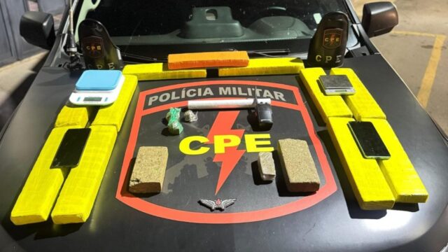 Polícia desmonta ponto de tráfico em Pires do Rio e apreende 11 kg de maconha