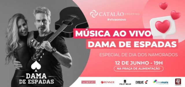 Catalão Shopping celebra o Dia dos Namorados com show gratuito da banda Damas de Espada