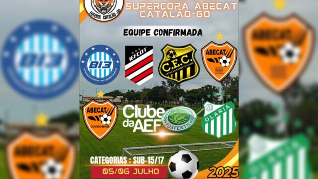 Supercopa ABECAT reúne equipes de base em Catalão nos dias 5 e 6 de julho