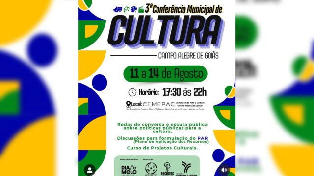 Campo Alegre de Goiás realiza 3ª Conferência Municipal de Cultura em agosto