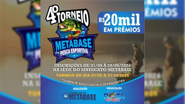 Torneio Metabase de Pesca Esportiva chega à 4ª edição com R$ 20 mil em prêmios