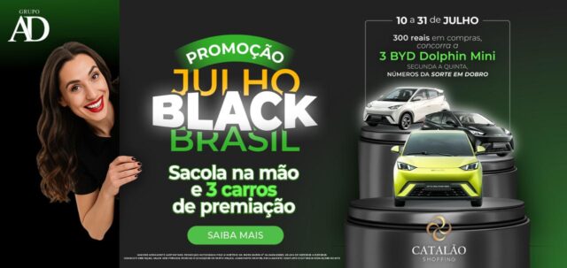Catalão Shopping sorteia carros elétricos na campanha Julho Black Brasil 2025