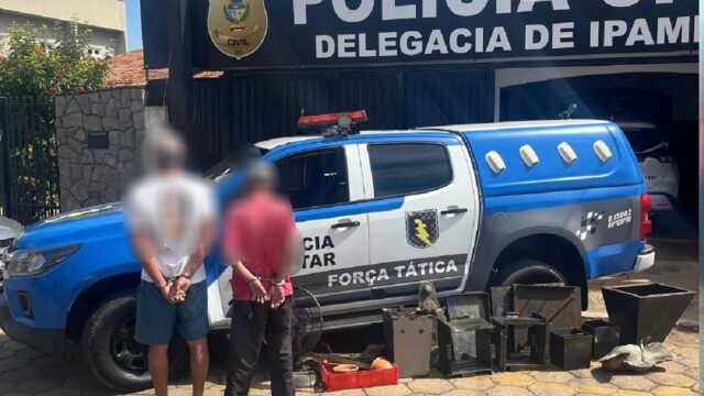 Suspeitos de furtos são presos e objetos avaliados em R$ 5 mil são recuperados em Ipameri