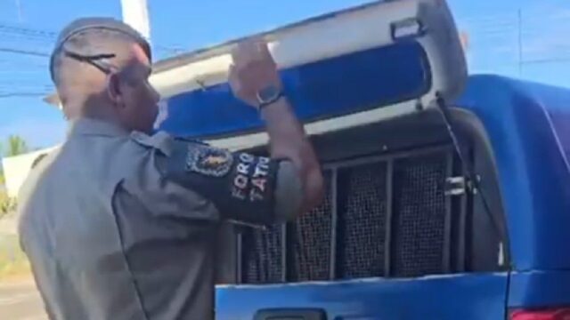 Força Tática recaptura foragido da Justiça no bairro Nossa Senhora de Fátima, em Catalão