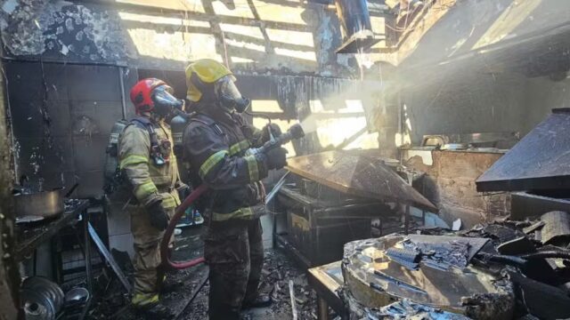 Explosão em restaurante assusta moradores e mobiliza bombeiros em Uberlândia