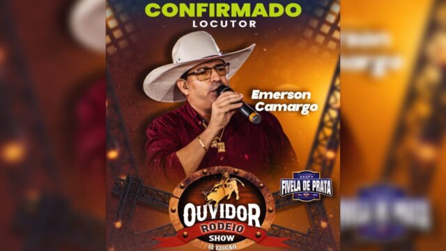 Ouvidorense Emerson Camargo, o “Cowboy do Rádio”, é locutor destaque da 10ª edição do Rodeio Show em sua cidade natal