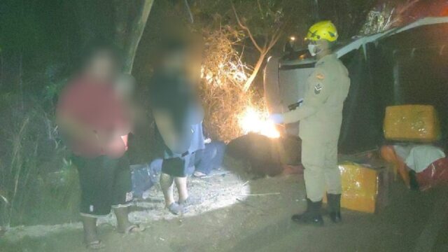 Veículo capota após desviar de árvore caída na GO-330, em Ipameri