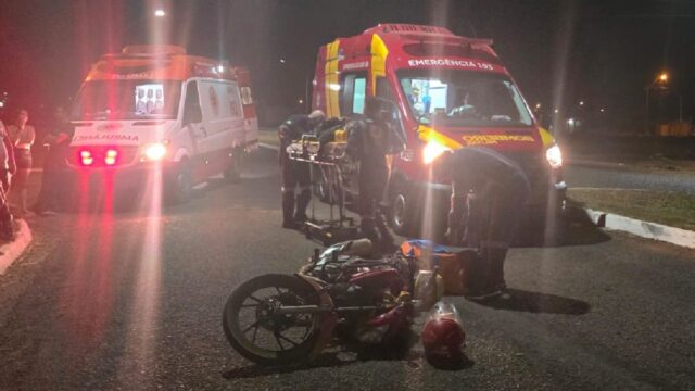 Pedestre fica ferido após ser atropelado por motociclista em Catalão