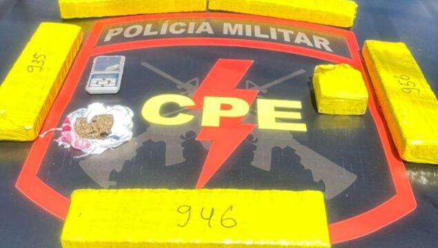 Polícia Militar apreende quase 5 kg de maconha em casa usada como ponto de tráfico em Pires do Rio