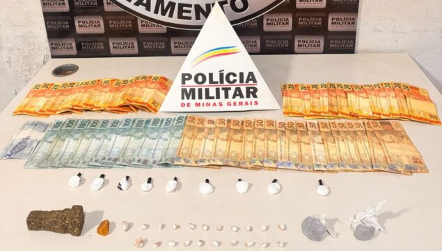 Suspeito é preso por tráfico de drogas em Araguari após avançar sinal vermelho em motocicleta