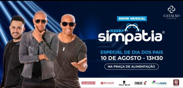 Show do grupo Simpatia anima o Dia dos Pais no Catalão Shopping