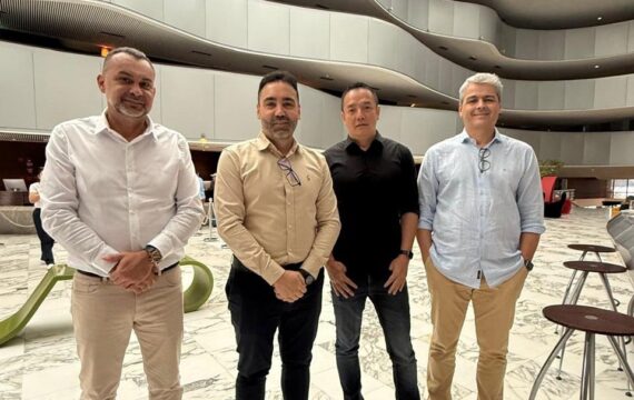 Leonardo Félix e prefeito Haroldo Calaça alinham últimos detalhes de EcoResort em Três Ranchos com arquiteto especialista