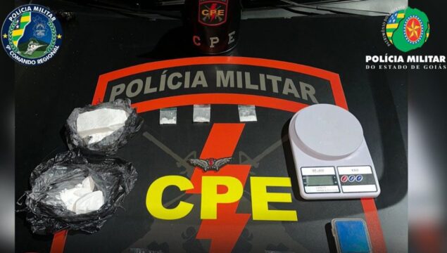 CPE apreende R$ 20 mil em cocaína e prende homem em Pires do Rio